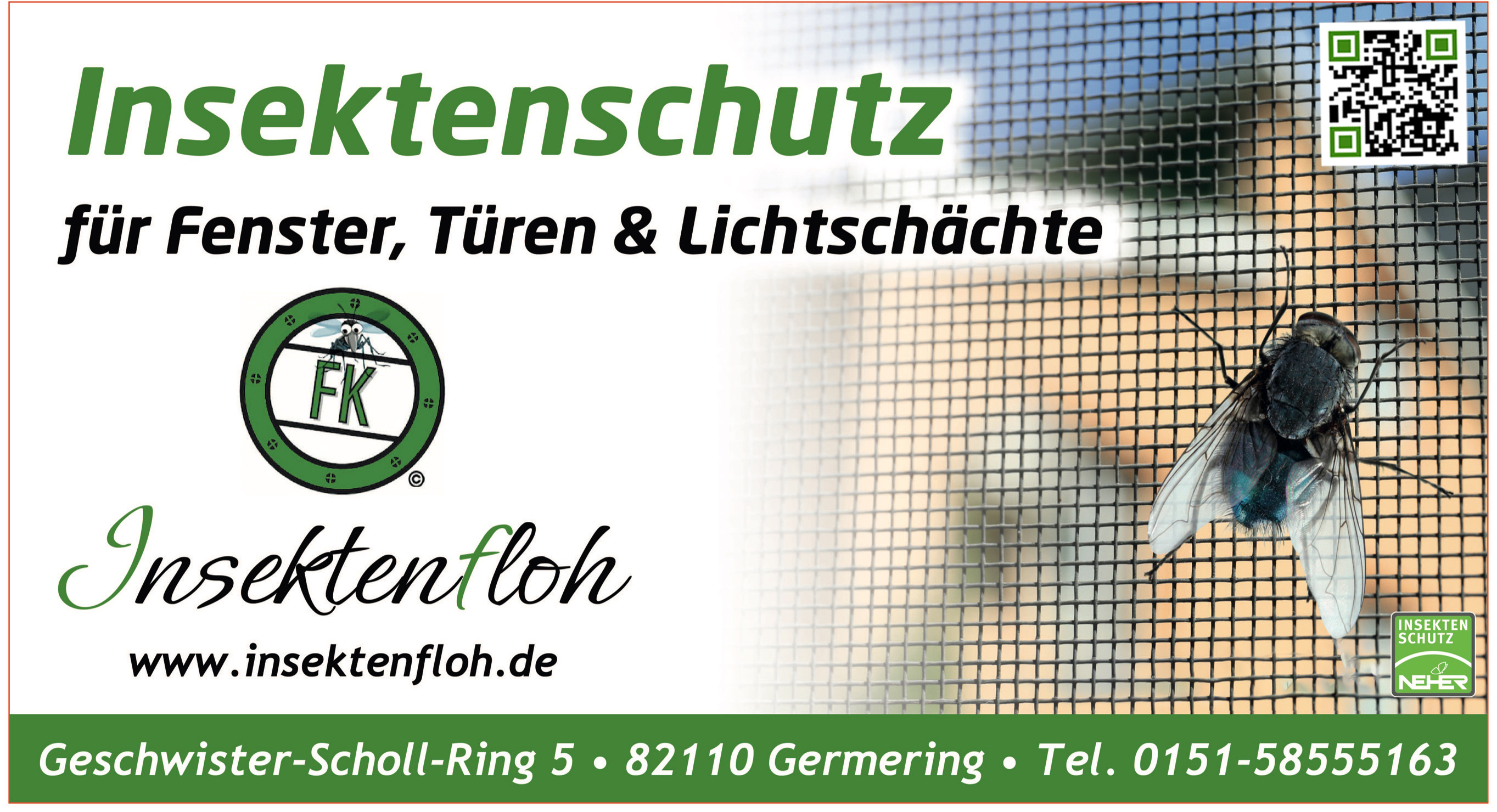 Insektenfloh- Insektenschutz auf Maß<br>